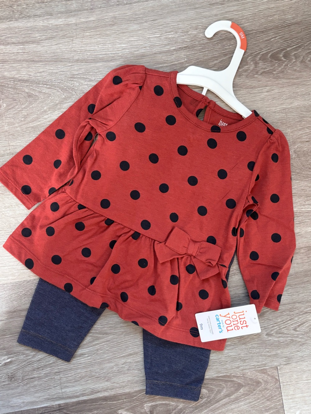 Just One You by Carter's Red Polka Dot Skirted Bottoms with Bow